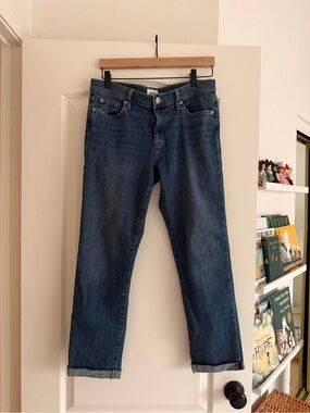 Hudson Jeans Women’s Straight Dark Blue Cropped Ankle